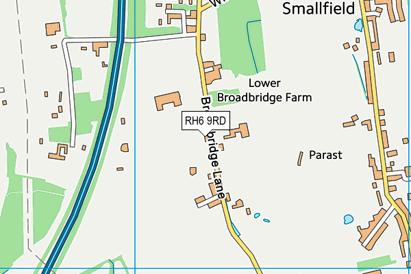 RH6 9RD map - OS VectorMap District (Ordnance Survey)