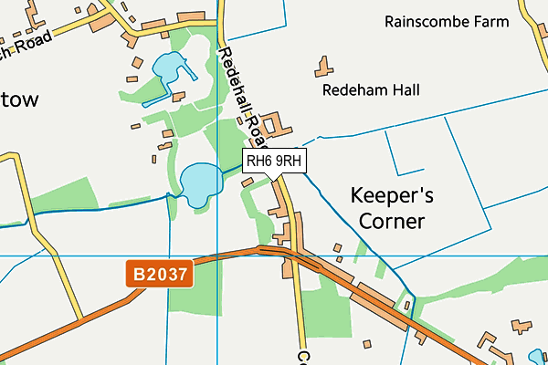 RH6 9RH map - OS VectorMap District (Ordnance Survey)