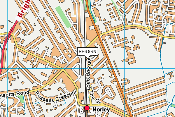 RH6 9RN map - OS VectorMap District (Ordnance Survey)