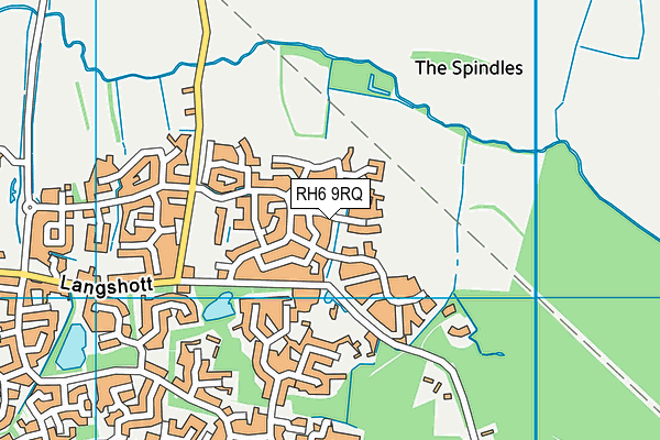 RH6 9RQ map - OS VectorMap District (Ordnance Survey)