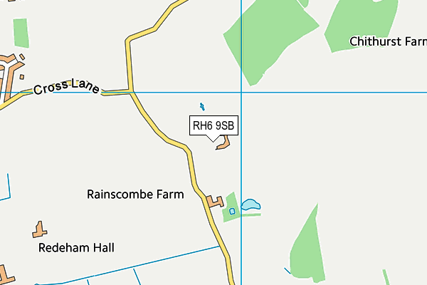 RH6 9SB map - OS VectorMap District (Ordnance Survey)