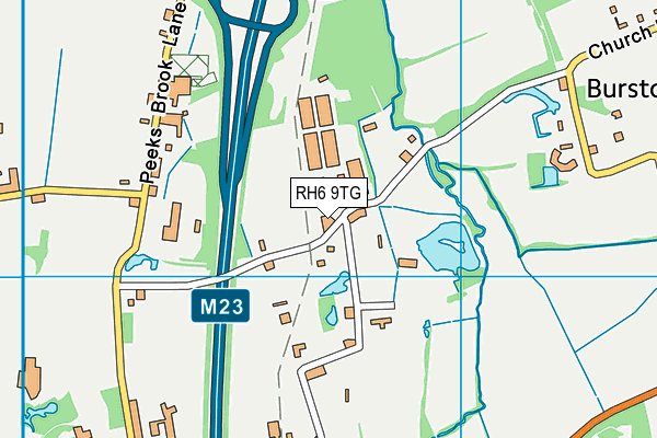 RH6 9TG map - OS VectorMap District (Ordnance Survey)