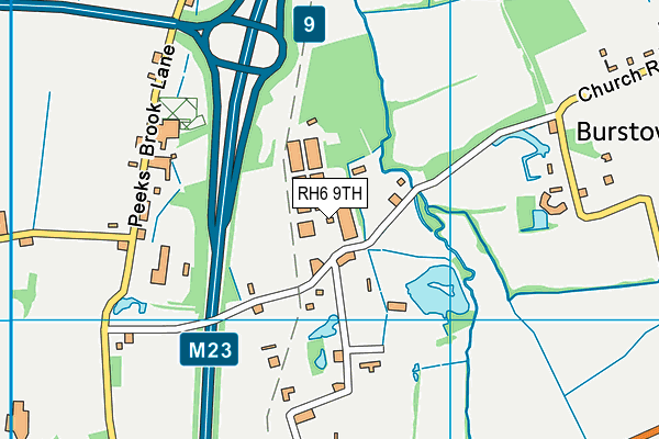 RH6 9TH map - OS VectorMap District (Ordnance Survey)