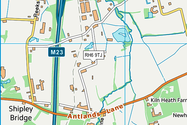 RH6 9TJ map - OS VectorMap District (Ordnance Survey)