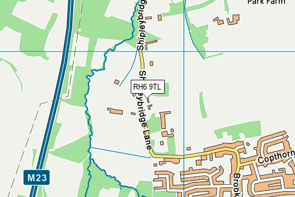 RH6 9TL map - OS VectorMap District (Ordnance Survey)