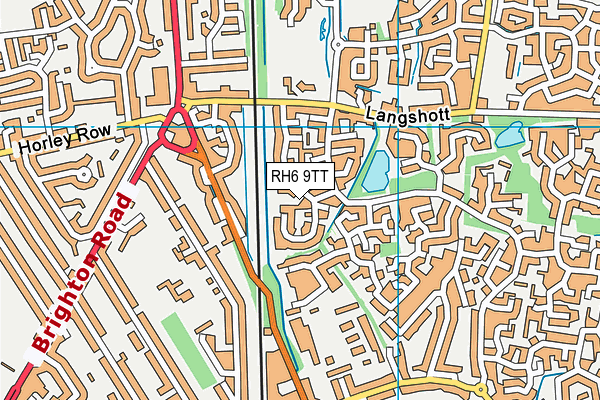 RH6 9TT map - OS VectorMap District (Ordnance Survey)