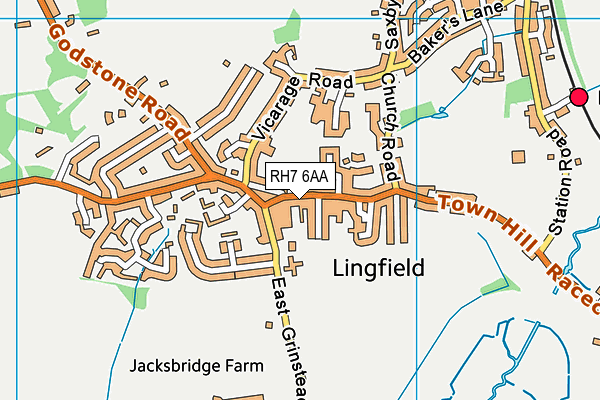 Map of LINGFIELD ALARM SYSTEMS LTD at district scale