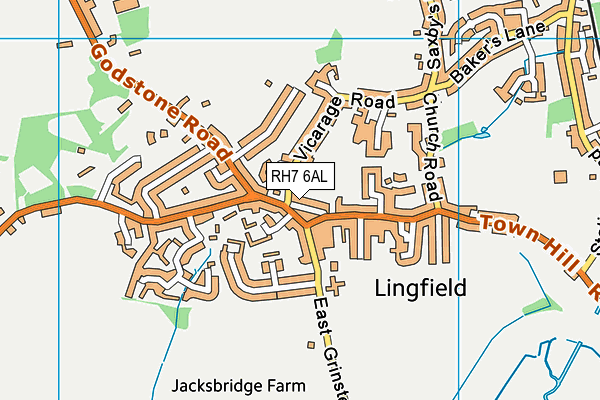 RH7 6AL map - OS VectorMap District (Ordnance Survey)