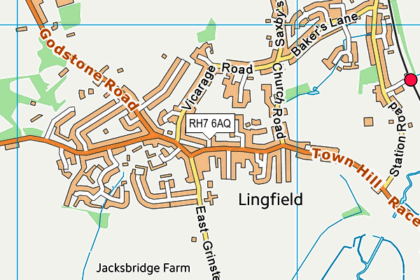 RH7 6AQ map - OS VectorMap District (Ordnance Survey)