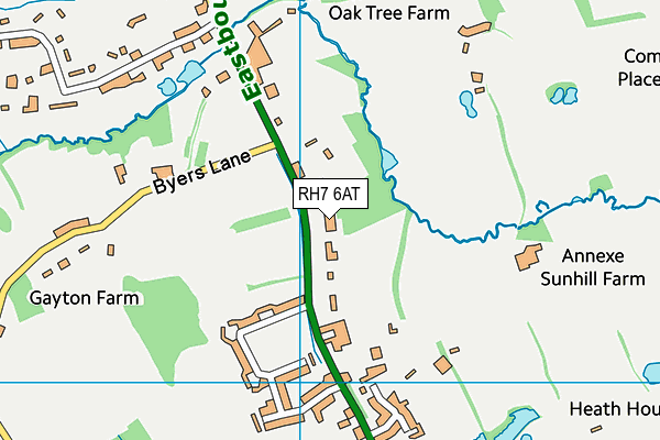 RH7 6AT map - OS VectorMap District (Ordnance Survey)