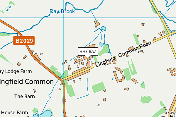 RH7 6AZ map - OS VectorMap District (Ordnance Survey)