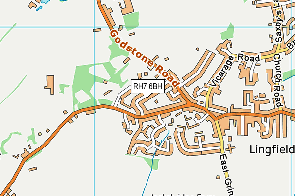 RH7 6BH map - OS VectorMap District (Ordnance Survey)