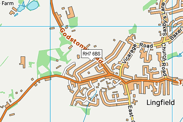 RH7 6BS map - OS VectorMap District (Ordnance Survey)