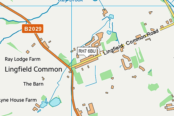 RH7 6BU map - OS VectorMap District (Ordnance Survey)