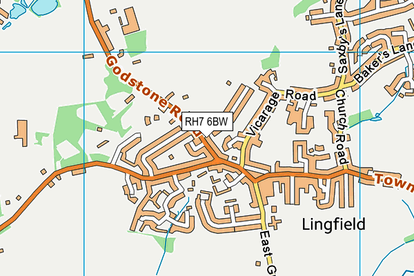 Map of LINGFIELD PIZZA PARLOUR LTD at district scale