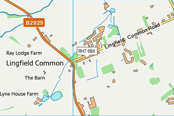 RH7 6BX map - OS VectorMap District (Ordnance Survey)