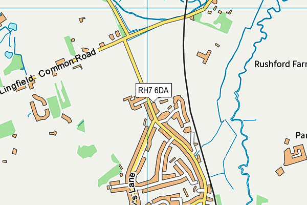 RH7 6DA map - OS VectorMap District (Ordnance Survey)