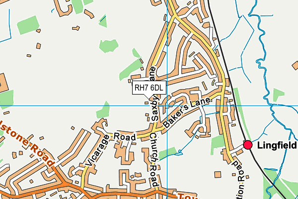 RH7 6DL map - OS VectorMap District (Ordnance Survey)