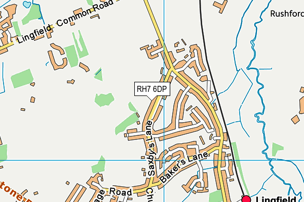 RH7 6DP map - OS VectorMap District (Ordnance Survey)