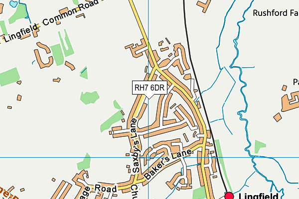 RH7 6DR map - OS VectorMap District (Ordnance Survey)