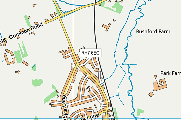 RH7 6EG map - OS VectorMap District (Ordnance Survey)
