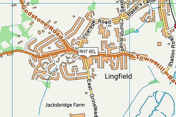 RH7 6EL map - OS VectorMap District (Ordnance Survey)