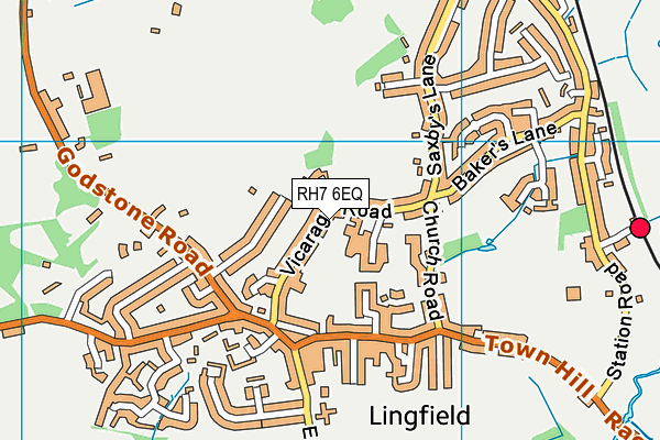 RH7 6EQ map - OS VectorMap District (Ordnance Survey)