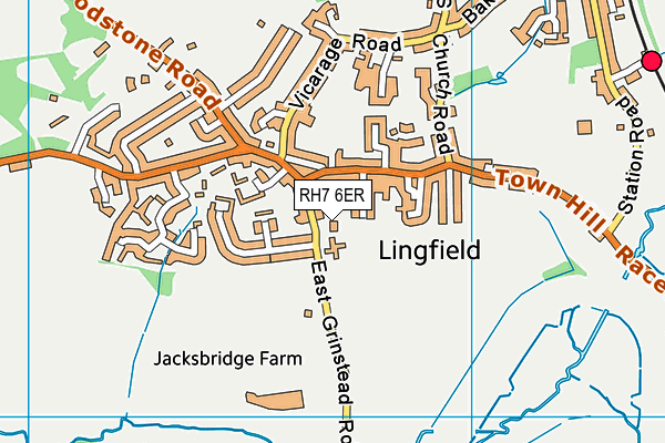 RH7 6ER map - OS VectorMap District (Ordnance Survey)