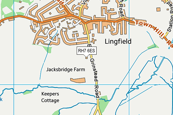 RH7 6ES map - OS VectorMap District (Ordnance Survey)