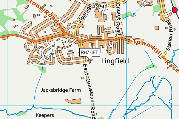 RH7 6ET map - OS VectorMap District (Ordnance Survey)