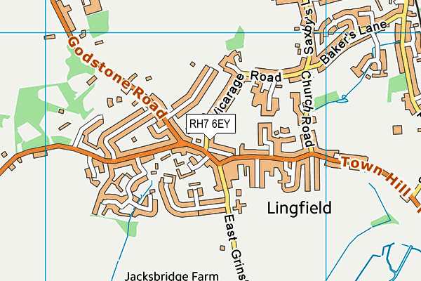 RH7 6EY map - OS VectorMap District (Ordnance Survey)