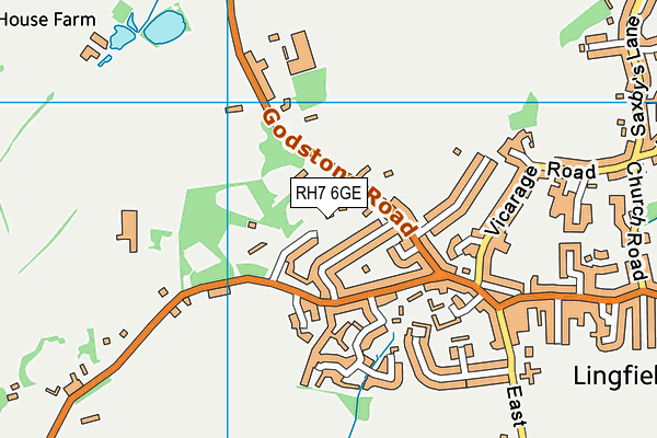 RH7 6GE map - OS VectorMap District (Ordnance Survey)