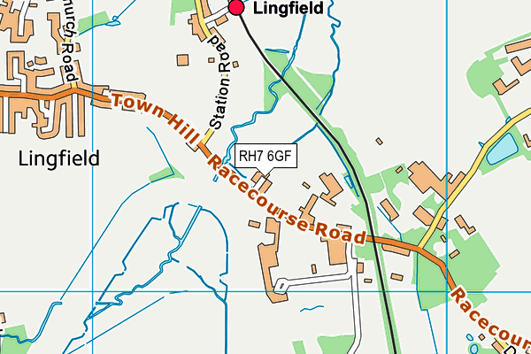 RH7 6GF map - OS VectorMap District (Ordnance Survey)