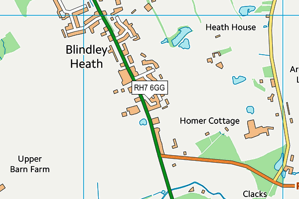 RH7 6GG map - OS VectorMap District (Ordnance Survey)