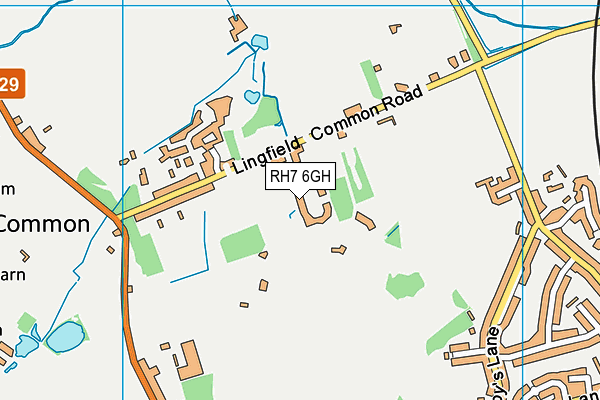RH7 6GH map - OS VectorMap District (Ordnance Survey)