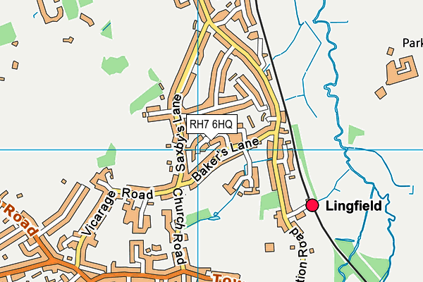 RH7 6HQ map - OS VectorMap District (Ordnance Survey)