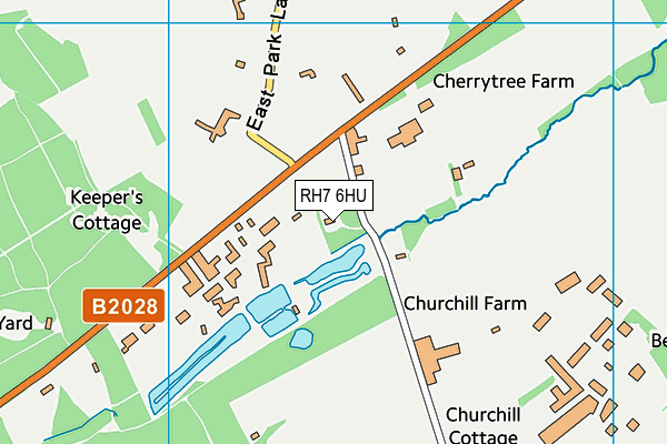 RH7 6HU map - OS VectorMap District (Ordnance Survey)