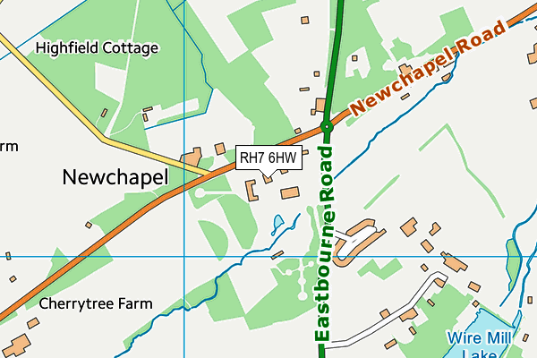 RH7 6HW map - OS VectorMap District (Ordnance Survey)