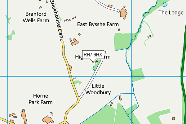 RH7 6HX map - OS VectorMap District (Ordnance Survey)