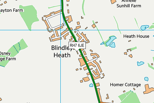 RH7 6JE map - OS VectorMap District (Ordnance Survey)