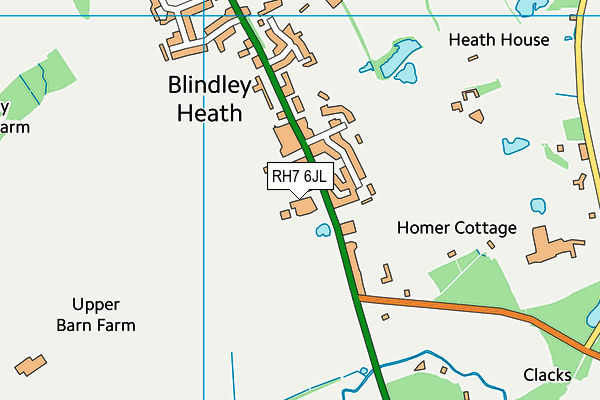 RH7 6JL map - OS VectorMap District (Ordnance Survey)