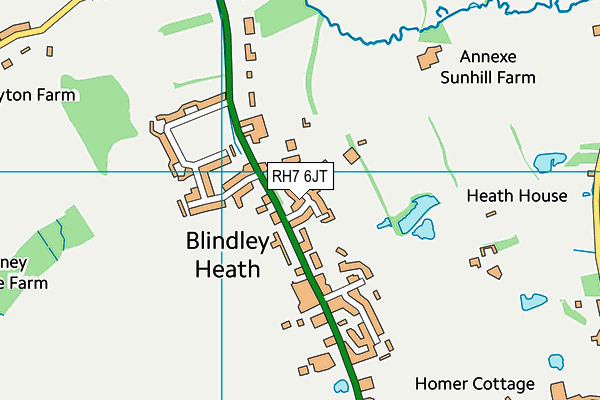 RH7 6JT map - OS VectorMap District (Ordnance Survey)