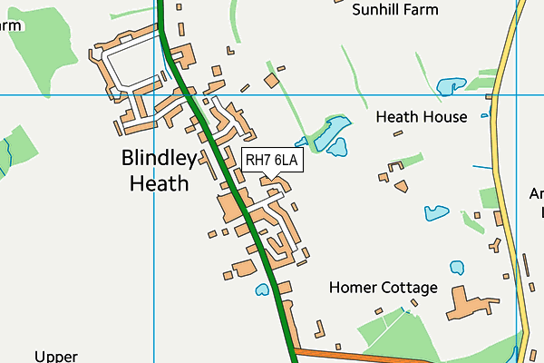 RH7 6LA map - OS VectorMap District (Ordnance Survey)