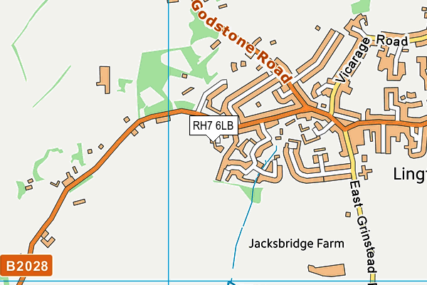 RH7 6LB map - OS VectorMap District (Ordnance Survey)