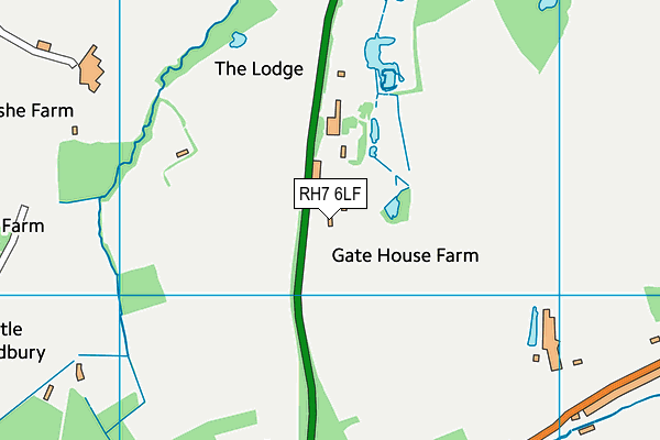 RH7 6LF map - OS VectorMap District (Ordnance Survey)