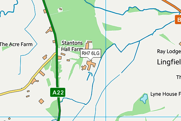 RH7 6LG map - OS VectorMap District (Ordnance Survey)