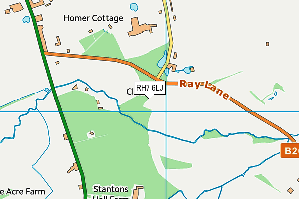 RH7 6LJ map - OS VectorMap District (Ordnance Survey)