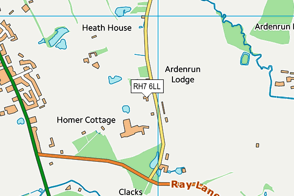 RH7 6LL map - OS VectorMap District (Ordnance Survey)