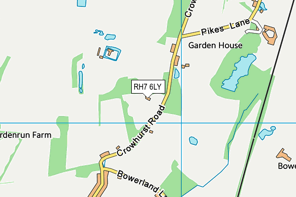 RH7 6LY map - OS VectorMap District (Ordnance Survey)