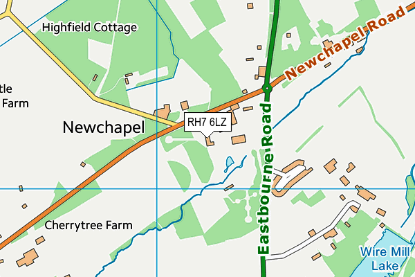 RH7 6LZ map - OS VectorMap District (Ordnance Survey)